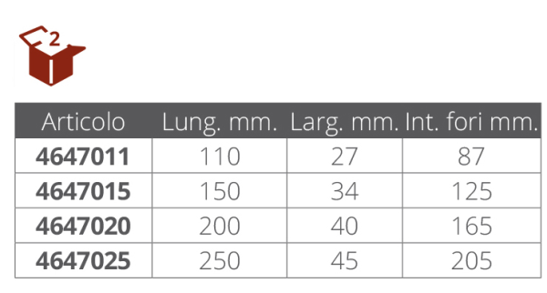 Par zjevača od kromiranog mesinga 110x27 mm za konop do 14 mm - Slika 2