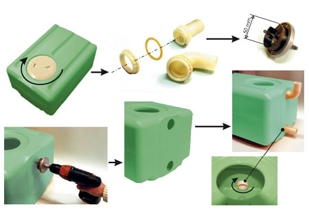 Spremnik za vodu Zelena linija CAN-SB 45 litara (65 x 39 x 20 cm) - Slika 2