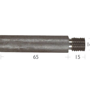 Cink skeg anoda za Cummins motor 18 x 65 mm